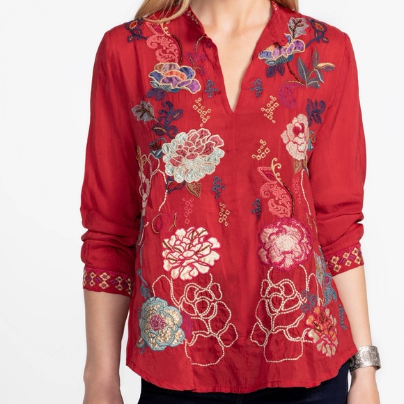 Johnny Was heavily embroidered beaded Marcia blouse NWT (oversized) - Picture 7 of 12